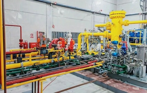 50万平方米高抗硫压缩机1台增压站投产顺利(图1)