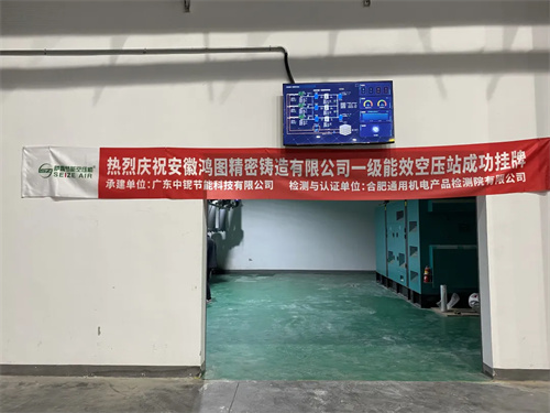 萨震节能空气压缩机与合肥通用机电产品检测院联合举行一级能效空气压缩机站房挂牌仪式(图6)
