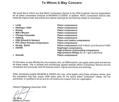 20241216593655.png 诺曼艾索签订KSB和Borsig压缩机核心部件订单(图1)