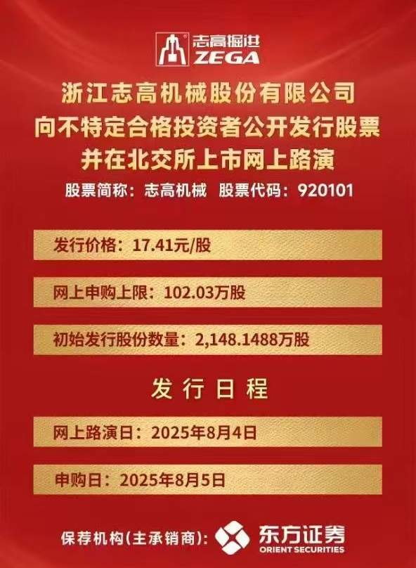 浙江志高机械有限公司向不合格投资者公开发行股票(图1)