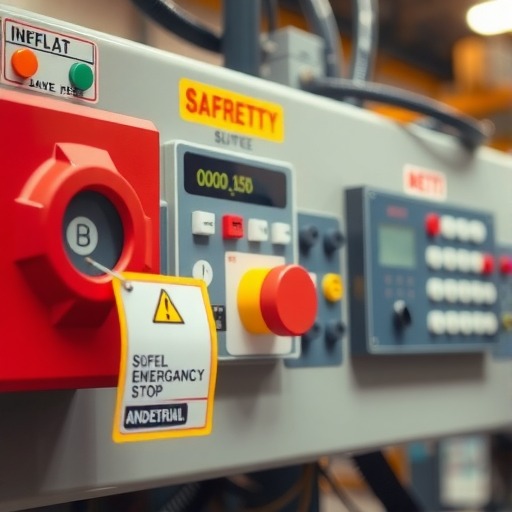 紧急停止开关旁边的螺杆空气压缩机控制面板有什么作用?(图1)