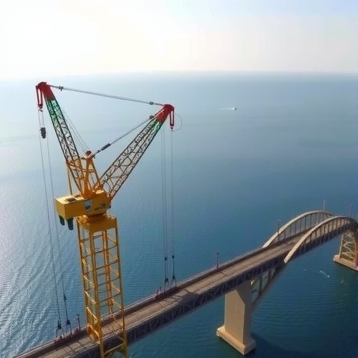 长虹飞架铺坦道！徐工道路机械“智”连跨海大桥(图1)