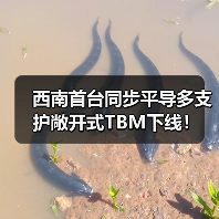 西南首台同步平导多支护敞开式TBM下线！