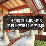 1-4月混凝土与水泥制品行业产量和经济指标(图3) 1-4月混凝土与水泥制品行业产量和经济指标(图3)
