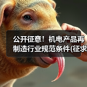 公开征意!机电产品再制造行业规范条件(征求意见稿)(图1) 公开征意!机电产品再制造行业规范条件(征求意见稿)(图1)